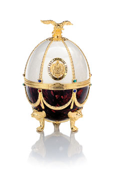 Carafe in Pearl and Ruby Faberge Egg